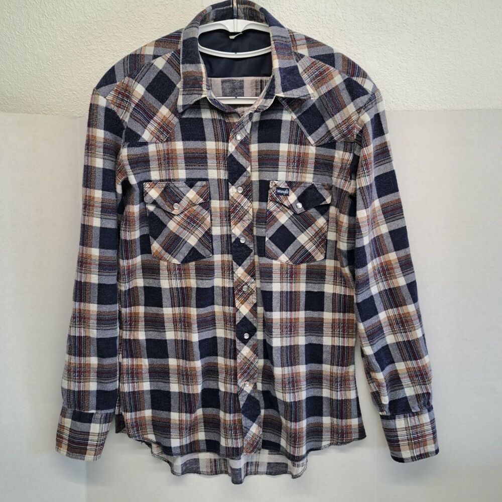 Wrangler Men’s M Pearl Snap Shirt 100% Cotton
